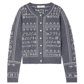 Sea New York Kit Embroidery Cardigan, Charcoal